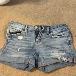 aeropostale midi jean shorts